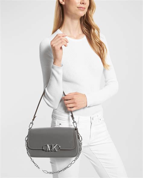 michael kors convertible pouchette pearl grey|michael michael kors chandler medium convertible shoulder pearl .